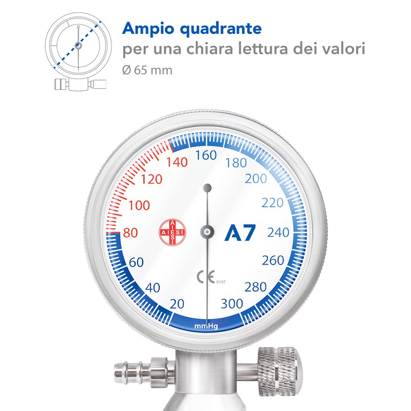 AIESI® Blood Pressure Monitor Manual Professional Aneroid Upper Arm Handheld