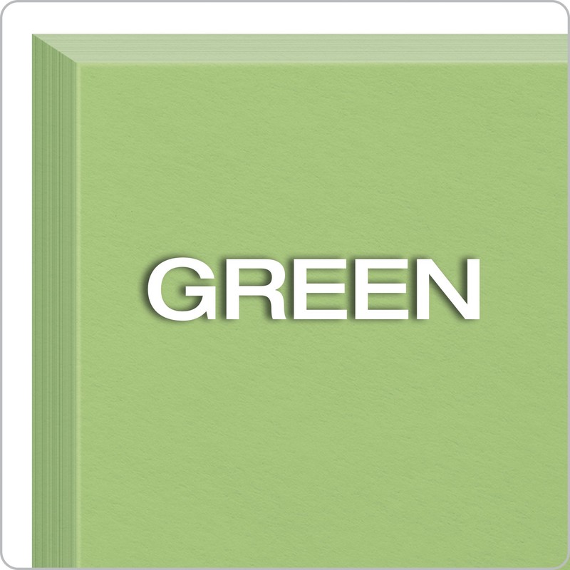 Oxford Blank Color Index Cards, 3" x 5", Green, 100