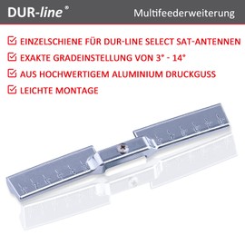 DUR-line Select Multifeed Set - 2 Height-Adjustable Feed Holders with Multi Rail - for All DUR-line Select Antennas