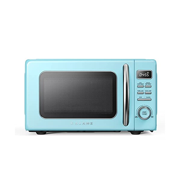 Galanz GLCMKZ09BER09 Retro Countertop Microwave Oven with Auto Cook &