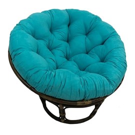 Blazing Needles Microsuede Papasan Cushion, 1 Count (Pack of 1), Aqua Blue