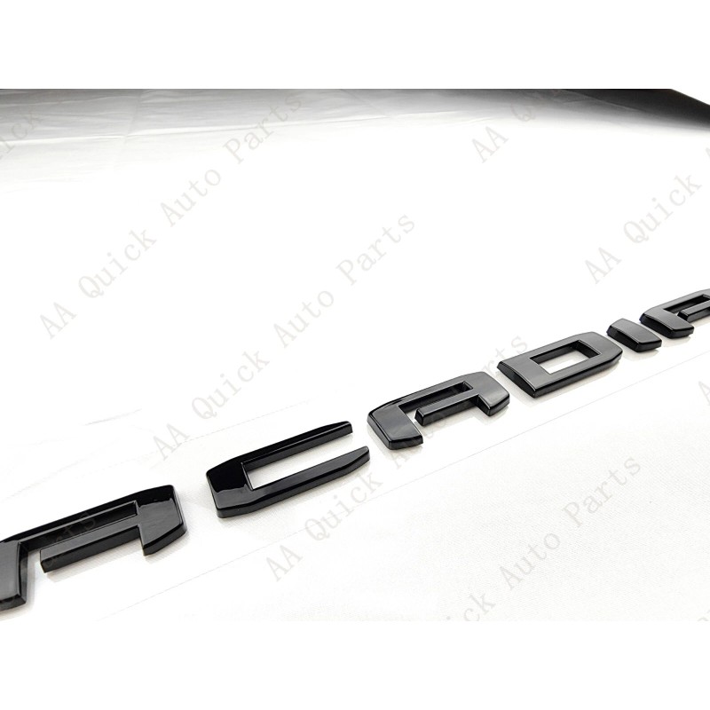 GMC 1PC Gloss Black Door Rear Tailgate Acadia Letter Emblem