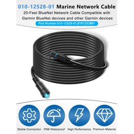 Replacement for 010-12528-01 Marine Network Cable,for BlueNet Network Cable 20 Feet , Small Connector, Compatible with Garmin GC 200, GLS 10, GMR Fantom 124/126/54/56, GXM 53/54, Panoptix LiveScope