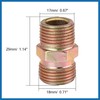 A ABSOPRO 2pcs 3/8" NPT Pipe to M18x1.5mm Oil Hose
