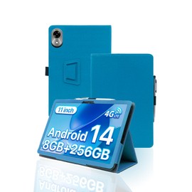 Case for UMIDIGI G9 Tab Tablet 11 Inch Android 14 2024 Upgraded Version,WUNIAK Premium Leather Business Folio Stand Cover with Hand Strap for Tablet,Lightblue.