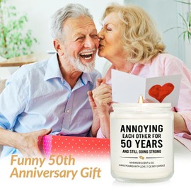 Niyewsor 50th Anniversary Candle Gifts, 50th Anniversary, Gifts for Couple Parents, 50 Years Wedding Anniversary, Gifts for Husband, Wife, Him, Her, Friends