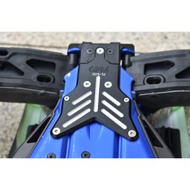 8Pc Set Upgrades Aluminum 7075-T6 Rear Chassis Protection Plate with 1/8 4Wd Sledge Monster Truck 95076-4 Rc Cars by GPM (red)