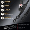 IAZZCO Retractable Ratchet Tie Down Straps - 1 Inch x