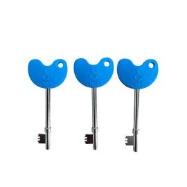 NKS Radar Key Disabled Toilet Bathroom Door Access Braille Easy Turn Pack of 3
