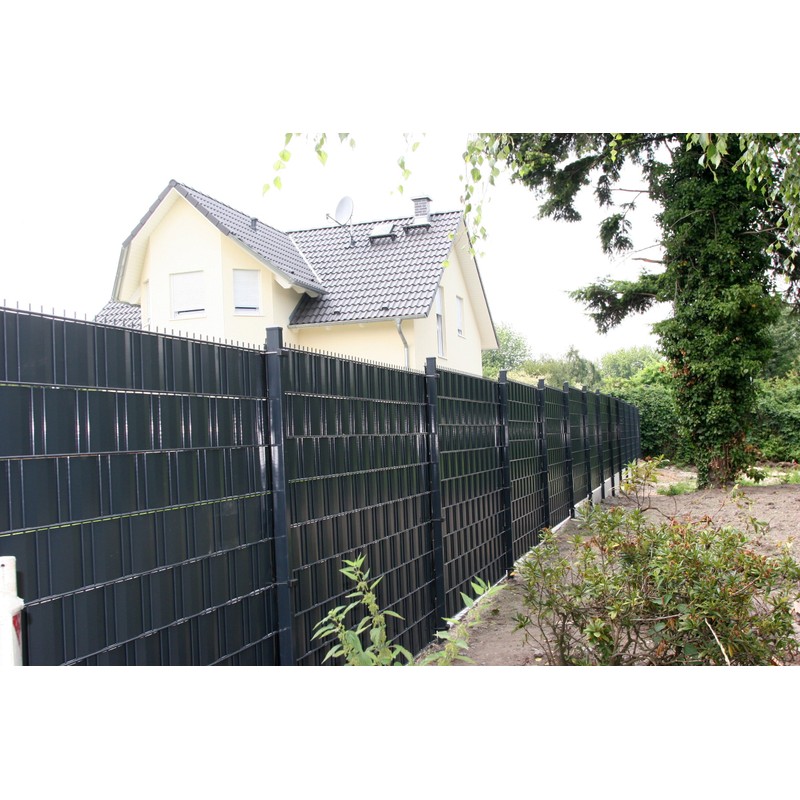 Omega Terminal Strips in Black 19 cm for Attaching Privacy