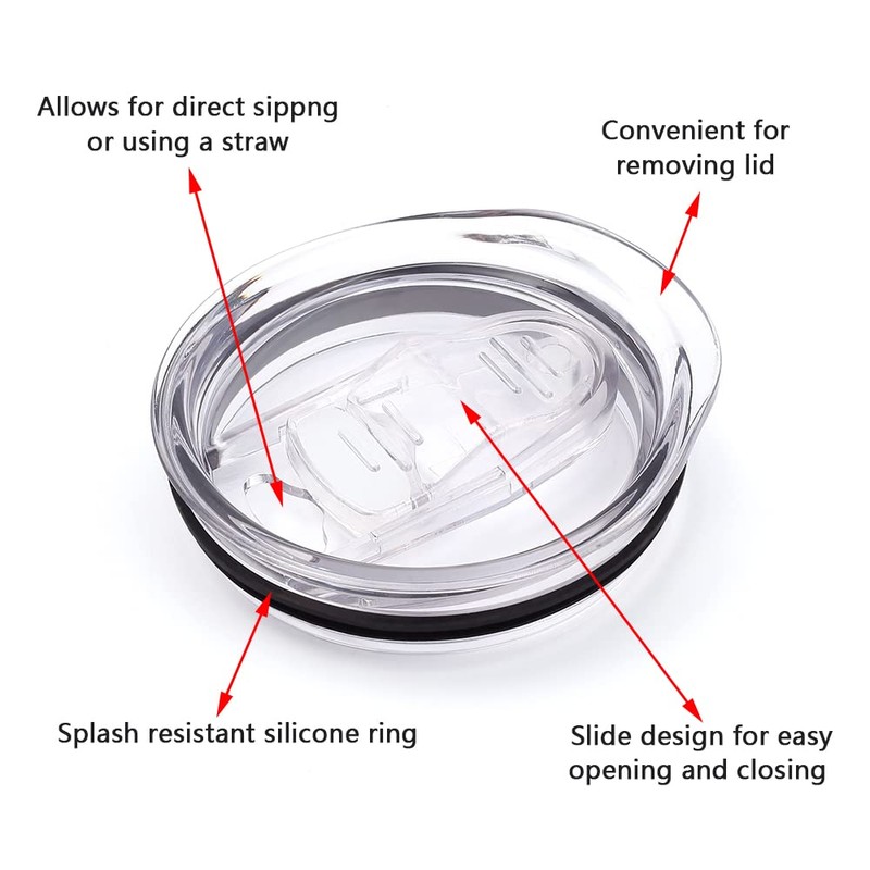 20oz Skinny Tumbler Replacement Lids 3 Pack,2.75in Cup Mouth Compatible