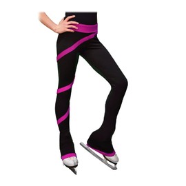 ChloeNoel P06 - Spiral Figure Skating Pants Purple Child Extra Small
