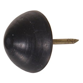 Hillman 57179 3/8-Inch Rubber Tack Bumper, Black, 25-Pack