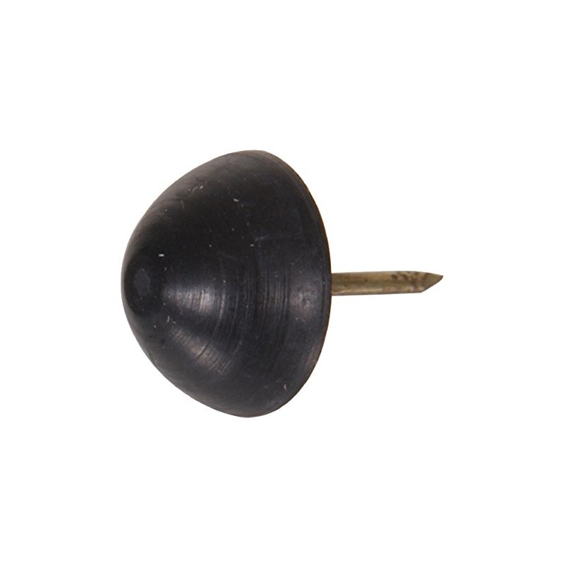 Hillman 57179 3/8-Inch Rubber Tack Bumper, Black, 25-Pack