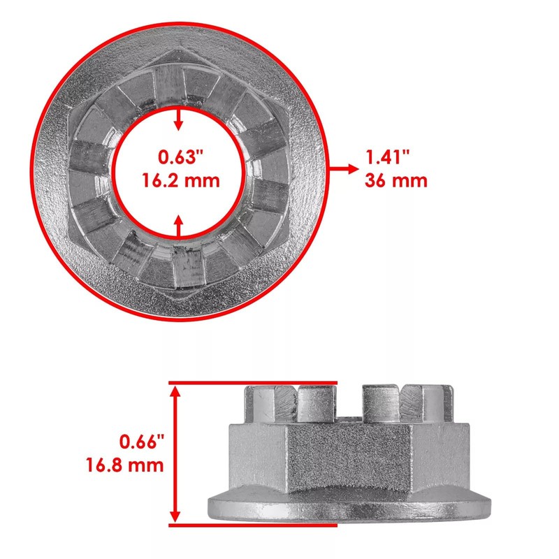 WANTONE RACING Rear Wheel Hub 42410-HM5-930 with Axle Nut Replacement