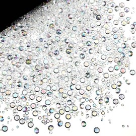 7000 piezas de diamantes brillantes brillantes de acrílico para mesa de mesa en cuatro tamaños, decoraciones de mesa para relleno de jarrón, Navidad, boda, fiesta de cumpleaños (AB blanco)