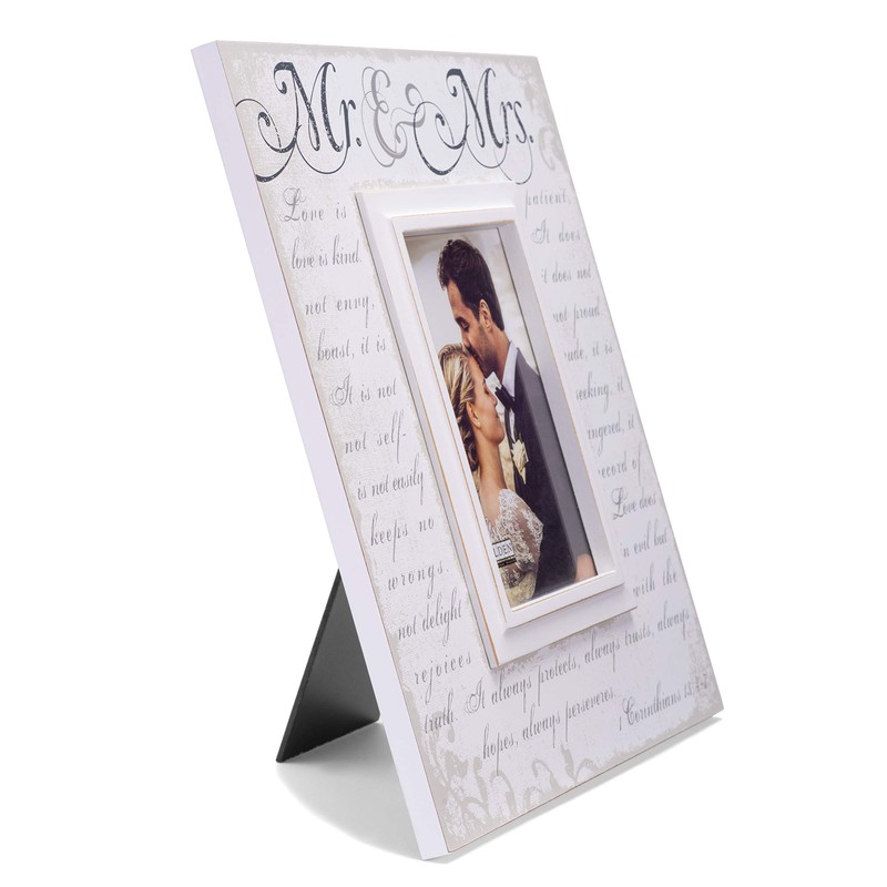 Malden International Designs Silkscreened Corinthians Verse Mr & Mrs Wood