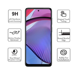 SALMERB Motorola Moto G Power 2023 Screen Protectors (3 Pack), 9H Tempered Glass Film for Moto G Power 2023 Anti-Scratch Anti-Fingerprint Glass Screen Protector Zero Bubbles Ultra-clear 99.99%