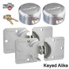 Master Lock - Hasp/Hidden Shackle Keyed Alike Padlocks 770-6271NKA-2 w/BumpStop