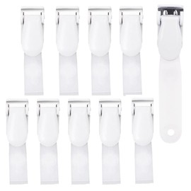 YFFSFDC Band Clips, White Crafting Clip for Moving Pocket (Pack of 10)