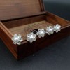40Pcs U-Shaped Bridal Hairpins with Rhinestone and Pearl Alloy Metal