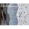Hexagon Pegboard Tiles, 4.5"x4" each, 5-Pack, Normal-Sized Holes, Make Custom
