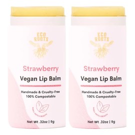 Bálsamo Labial Fresa Vegano Hidratante 2 Pzas