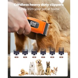 3 in 1 Dog Clippers for Heavy Thick Hair & Coats, Rechargeable Cordless Pet Shaver with Storage Box, Quiet Paw Trimmer for Small & Large Dogs, Cats & Animals