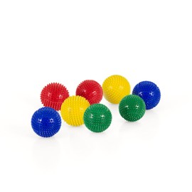 Magnetic Acupuncture Massage Balls, Pack of 4 x 2, Green, Red, Yellow, Blue, Diameter Approx. 32 mm