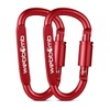 WEBBOMB® Pack of 2 Carabiner Hooks with Screw Cap, 80