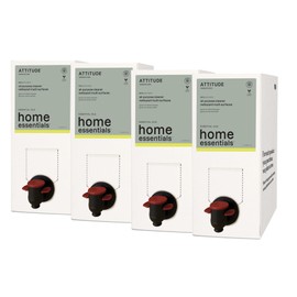 ATTITUDE Multi-Purpose Cleaner with Essential Oils, EWG Verified, Plant and Mineral-Based Ingredients, Vegan Household Products, Bulk Refill, Geranium and Lemongrass, 67.6 Fl Oz (Pack of 4)