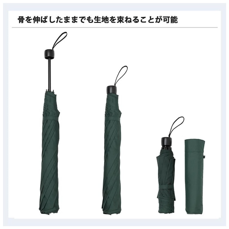 LIEBEN-0221 Men's Folding Umbrella, 25.6 inches (65 cm) x 8