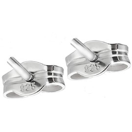 58093 Earrings/Genuine 925 Silver with Cubic Zirconia/Art Nouveau Design/Stone Colour: Transparent White Blue/Modern Cool Trendy Hip/Online Shop Jewellery, Sterling silver 925, zirconia stones,