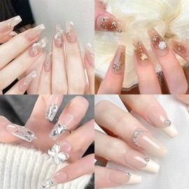 Kisssmith Nail Art Self Wedding Nail Tips 4 Types x 24p, 1 Piece, Mixed Color Cubic Series / 키스미스 네일아트 셀프 웨딩 네일팁 4종타입 x 24p, 1개, 혼합색상 큐빅 시리즈