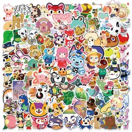 Animal Crossing Stickers 100 Pcs for Laptop, Bumper, Water Bottles, Computer, Phone, Hard hat, Perfect for Teens Girl Boy Adult