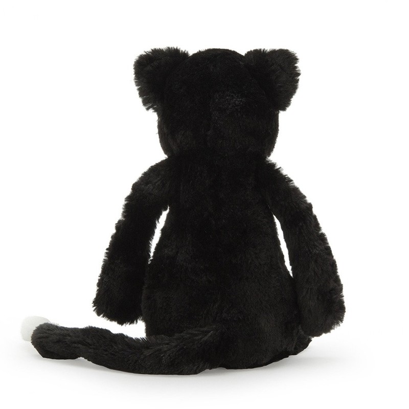 Jellycat Bashful Black and White Cat Stuffed Animal, Medium, 12