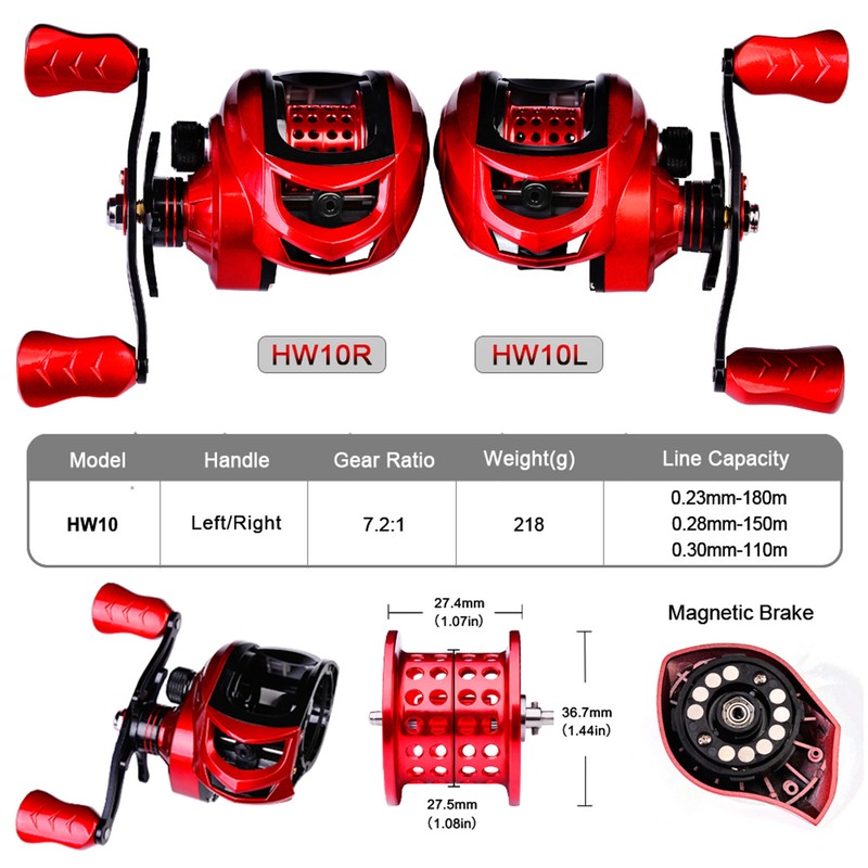 [通拓商品]9+1 BB Bearing Fishing Baitcast Reel High Speed 7.2:1 Fishing