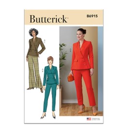 Butterick Misses' Jacket and Pants Sewing Pattern Kit, Design Code B6915, Sizes 18-20-22-24-26