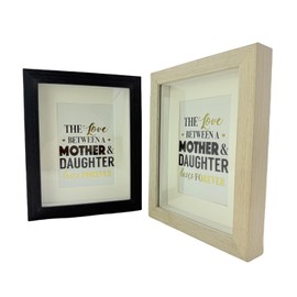 2 Pack 6x8 Wood Picture Frame 6 by 8 Deep Molding Photo Frames Natural Woodgrain for Photos, Posters and Art Prints for Tabletop and Wall Mount Vertical & Horizontal (Oak+Carbonized Black)