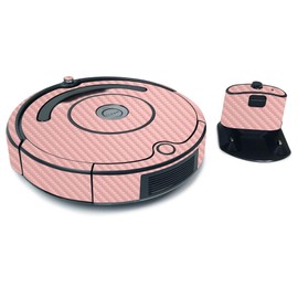 MightySkins Carbon Fiber Skin for iRobot Roomba 675 Max Coverage - Solid Blush | Protective, Durable Textured Carbon Fiber Finish | Easy to Apply, Remove, and Change Styles | Made in The USA