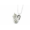 Miniblings Kaffeekanne Teekanne Kette Tee Kaffee 80cm Kanne Porzellan Punkte
