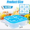 DAJAVE 10 Pcs Snack Boxes, Lunchables Container 4 Compartments Snack
