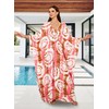 OHOXOE Women's Kaftan Dress 2025 V-Neck Beach Cover Up for
