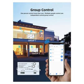 Dpaaoyer WiFi Smart Switch DIY Timer 1CH 7-32V RF433 2.4G WiFi Smartlife Home Automation Module for Alexa Google Home White