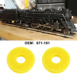 Briny River 50pcs Yellow Smoke Stack Felt Gasket 671-181, 19x7x4mm, Compatible with Lionel 2026 675 2025 671