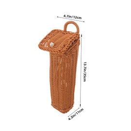 Mipcase Hanging Woven Basket for Kitchen Decorative Wall Storage for Garlic Ginger Onions Space Saving Rattan Basket Organizer for Fruits Vegetables