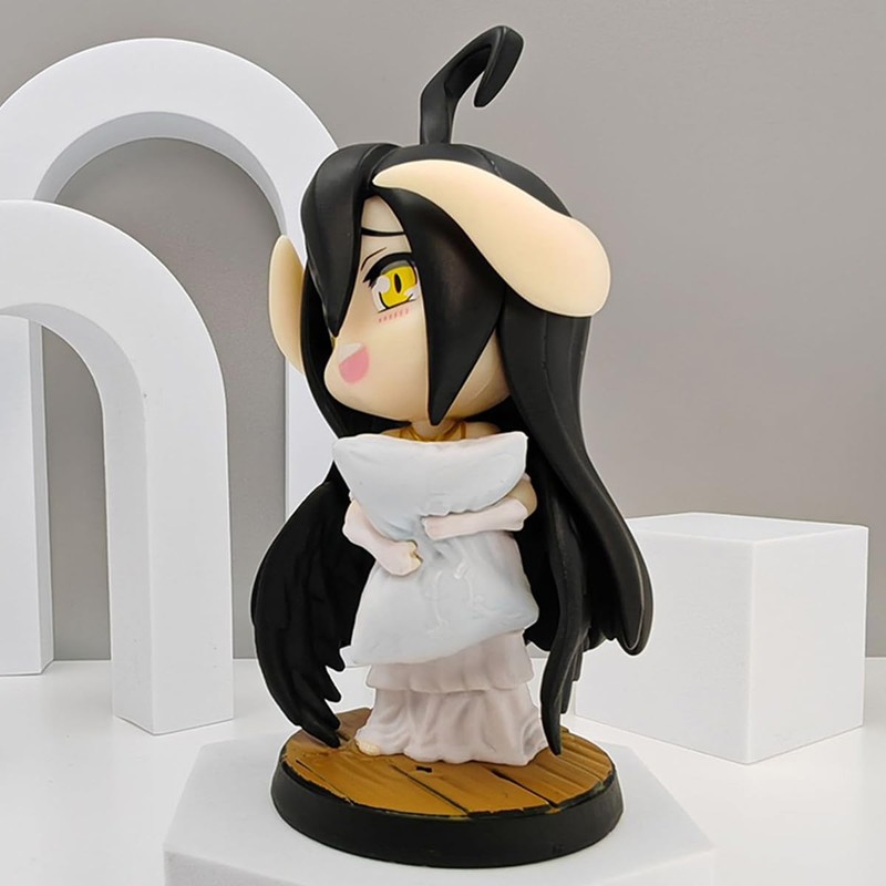 RZAHUAHU Albedo Figure Mini Overlord Anime Model 4.72in Girl Q-Version