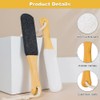 Doublec Sided Foot Scrubber with Wooden Handle, 2PCS Ergonomic Pumicestone