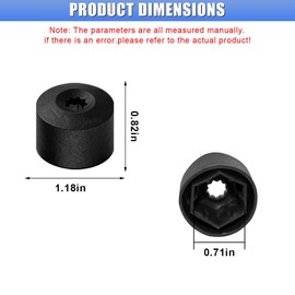 GAOLAOSY 20PCS 17MM Car Wheel Lug Nut Covers, Car Tire Bolt Caps with Removal Tool, Replace for 1K0 601 173, Universal Wheel Center Bolt Caps (Black)