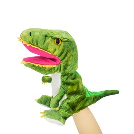 lilizzhoumax Dinosaur Cuddly Toy, Simulated Animal Dinosaur Hand Puppet Made of Plush, Kawaii Cute Role Play, Interactive Early Education Toy for Children, Gift for Friends and Children